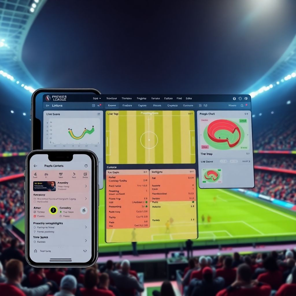 Прямая текстовая трансляция матчей Премьер-лиги и онлайн-экраны в реальном времени
