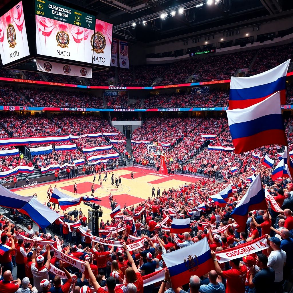 Сербские фанаты ответили Прибалтике: стадион в Европе утонул в триколорах