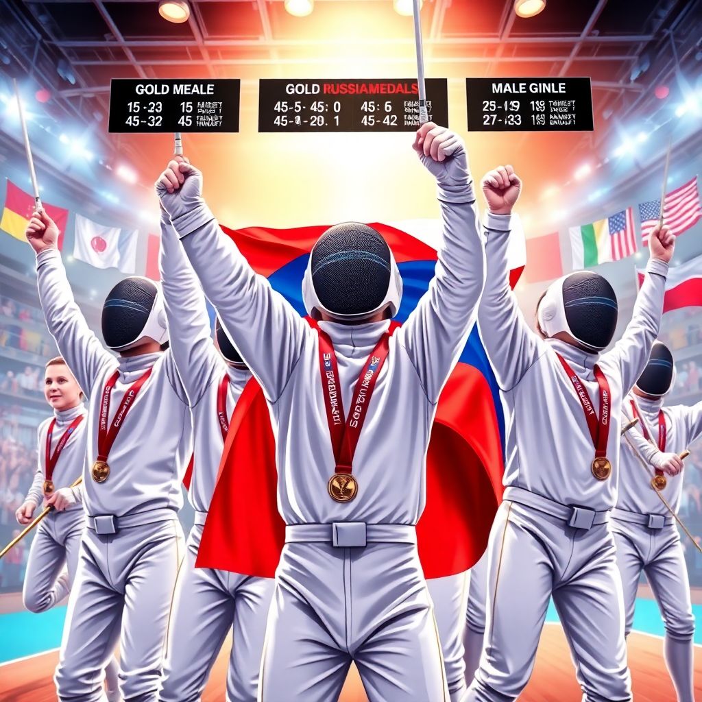 Шесть золотых медалей под российским флагом: юные фехтовальщики возвращаются в мир